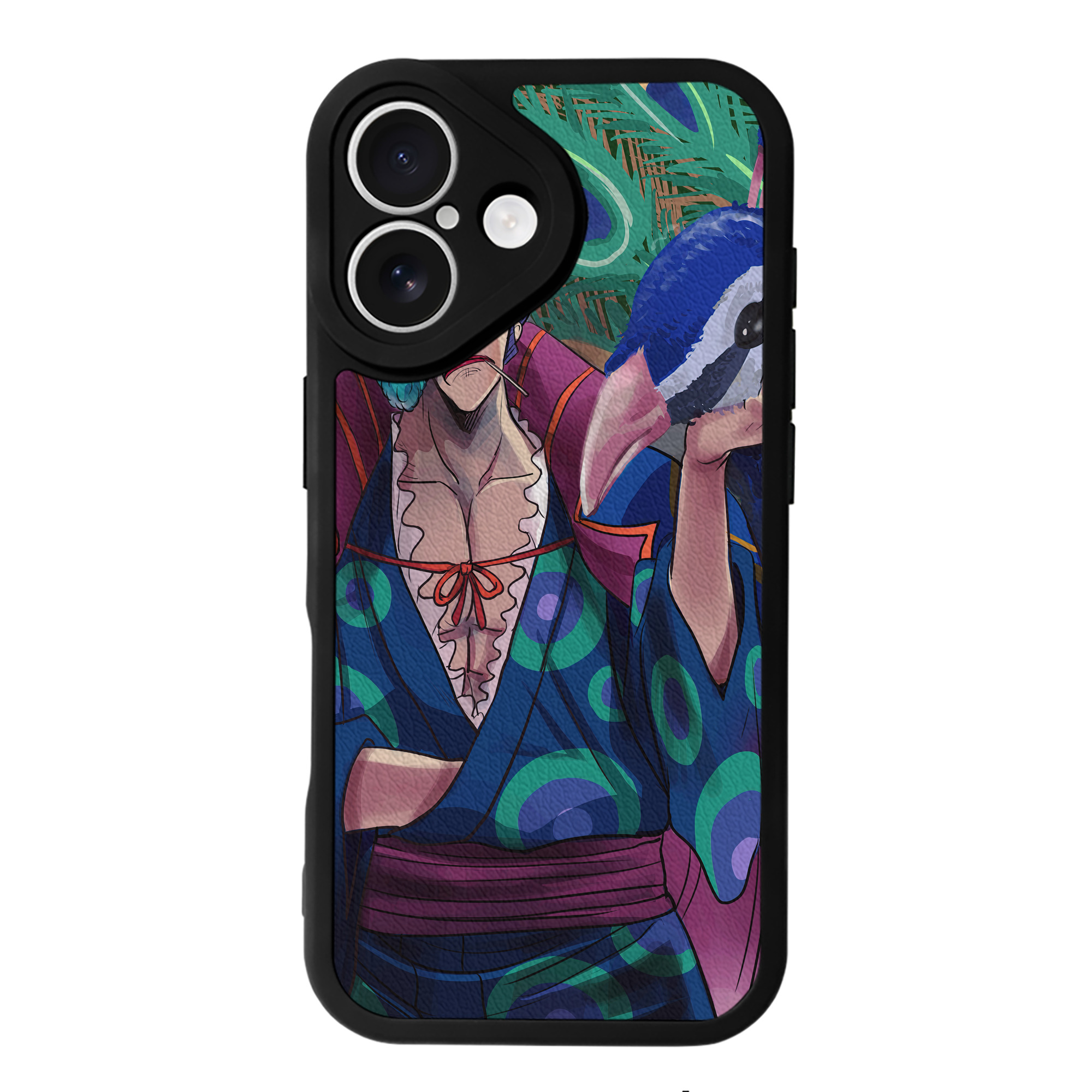 （画像用） ワンピース ONE PIECE 【iPhone 16シリーズ対応】シリコンスマホケース（レザー調） 材質：シリコン
